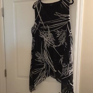 Alfani Black and White Asymmetrical Dress